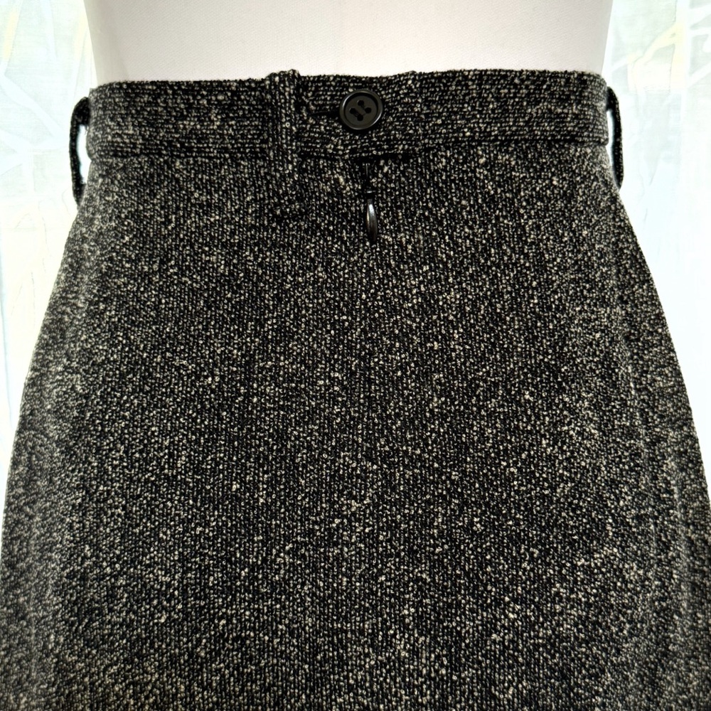 MAXMARA CREAM BLACK SPECKLE PRINT HIGH WAISTED MIDI PENCIL SKIRT - Picture 5 of 11